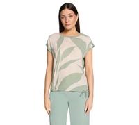 Betty & Co - Print-Shirt mit Rundhalsausschnitt und Tunnelzug beige - Gr. - XXL