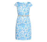 Betty & Co - Etuikleid Blau/Weiß - Gr. - 46