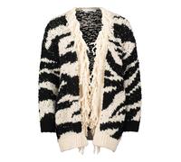 Betty & Co - Grobstrickjacke Nature/Black - Gr. - S
