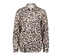 Hemdbluse BETTY & CO "Betty & Co Damen Hemdbluse mit Print", Damen, Gr. 44, beige (beige, schwarz), Obermaterial: 100% Viskose., modisch, gerade normal, Blusen (84634867-44) beige, schwarz
