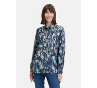 Hemdbluse BETTY & CO "Betty & Co Hemdbluse mit Print" Gr. 38, blau (blau, camel), Damen, Obermaterial: 100% Viskose., Blusen (20743633-38) blau, camel