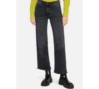 High-waist-Jeans BETTY & CO "Damen High Waisted-Jeans mit Strass", Damen, Gr. 42, Normalgrößen, schwarz denim, Obermaterial: 71% Baumwolle, 16% Polyester, 11% Modal, 2% Elasthan., figurumspielend, Jea