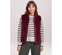 Plüschweste BETTY & CO "Damen mit Stehkragen", Damen, Gr. 36, rot (fall burgundy), Obermaterial: 100% Polyester. Futter: 100% Polyester, figurumspielend hüftlang, Westen (36623944-36) fall burgundy