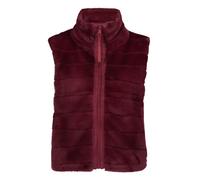 Plüschweste BETTY & CO "Damen mit Stehkragen", Damen, Gr. 44, rot (fall burgundy), Obermaterial: 100% Polyester. Futter: 100% Polyester, figurumspielend hüftlang, Westen (36623944-44) fall burgundy