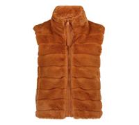 Plüschweste BETTY & CO "Damen mit Stehkragen", Damen, Gr. 46, braun (ginger bread), Obermaterial: 100% Polyester. Futter: 100% Polyester, figurumspielend hüftlang, Westen (43262659-46) ginger bread