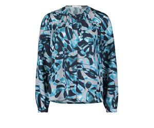 Betty & Co - Langarm-Bluse dunkelblau/grau - Gr. - 42