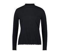 Kurzarmshirt BETTY & CO "Damen mit Rippenstruktur", Damen, Gr. L, schwarz, Obermaterial: 93% Baumwolle, 7% Elasthan, Basic, figurbetont normal, Shirts (14717311-L) schwarz