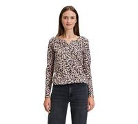 Kurzarmshirt BETTY&CO "Betty & Co Casual-Shirt mit Gummizug" Gr. XL, braun (black, taupe) Damen Shirts (33089442-XL) black, taupe