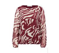 Kurzarmshirt BETTY & CO "Damen mit Gummizug", Damen, Gr. M, rot (nature, dunkelrot), Netz, Obermaterial: 95% Polyester, 05% Elasthan. Futter: 95% Viskose, 5% Elasthan, figurumspielend normal, U-Boot-A