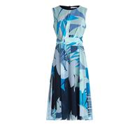 Midikleid BETTY & CO "Damen ohne Arm", Damen, Gr. 44, Normalgrößen, dunkelblau, blau, Chiffon, Obermaterial: 100% Polyester; Futter: 100% Polyester, tailliert lang, Rundhals, Kleider Midikleid (712285