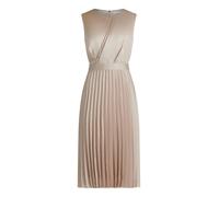Midikleid BETTY & CO "Damen mit Plissee", Damen, Gr. 42, Normalgrößen, grau, Obermaterial: 100% Polyester; Futter: 100% Polyester, figurumspielend lang, Rundhals, Kleider Midikleid, Plissee (26120353-