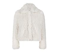 Plüschjacke BETTY & CO "Damen mit Kragen", Damen, Gr. 38, weiß (cream), Plüsch, Obermaterial: 100% Polyester. Futter: 100% Polyester, gerade, Jacken (71029420-38) cream