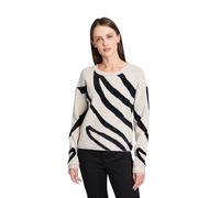 Strickpullover BETTY & CO "Betty Co mit Jacquard" Gr. 42, beige (nature, schwarz) Damen Pullover (24286761-42) nature, schwarz