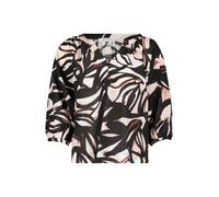 Schlupfbluse BETTY & CO "Betty & Co Schlupfbluse mit Print", Damen, Gr. 44, schwarz (schwarz, nature), Obermaterial: 100% Baumwolle., casual, figurumspielend normal, Rundhals, 3/4-Ärmel, Blusen (39598