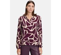 Schlupfbluse BETTY & CO "Damen mit Print", Damen, Gr. 36, rot (dunkelrot, nature), Obermaterial: 100% Viskose., figurumspielend normal, Rundhals, Blusen Schlupfbluse (30013126-36) dunkelrot, nature