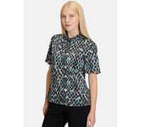 Schlupfbluse BETTY & CO "Damen Schlupfbluse mit Flügelärmeln", Damen, Gr. 38, schwarz (mint, schwarz), Obermaterial: 100% Polyester., figurumspielend normal, Blusen (34675724-38) mint, schwarz