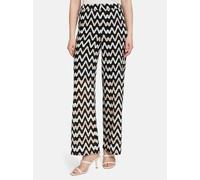 Betty & Co Damen Schlupfhose mit Struktur Schwarz/Braun,42