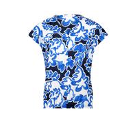 Kurzarmshirt BETTY & CO "Damen mit Gummizug", Damen, Gr. XL, blau (weiß, dunkelblau), Obermaterial: 50% Baumwolle, 50% Modal, loose fit normal, Rundhals, Shirts (11880027-XL) weiß, dunkelblau