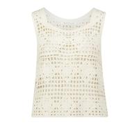Stricktop BETTY & CO "Damen mit Lochmuster", Damen, Gr. 36, arctic wolf, Strick, Obermaterial: 94% Baumwolle, 3% Polyester, 3% Polyamid, gerade normal, eckiger Ausschnitt, Tops Stricktop (62987630-36)