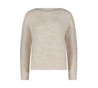 Betty & Co Damen Strickpullover mit Pailletten, beige, Gr. 44