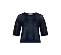 Betty & Co Strickpullover 8543 mit Lochmuster Damen Dunkelblau Größe 40