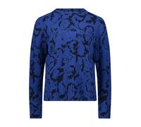 Strickpullover BETTY & CO "Damen Strickpullover mit Stehkragen", Damen, Gr. 40, schwarz (blau, schwarz), Strick, Obermaterial: 70% Polyamid, 20% Viskose, 10% Polyester., gerade normal, Pullover (32461