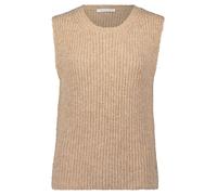 Stricktop BETTY & CO "Damen Strickpullover ohne Arm", Damen, Gr. 38, camel melange, Strick, Obermaterial: 53% Polyacryl, 25% Polyester recycelt, 12% Polyamid, 7% Wolle, 3% Elasthan., lässig geschnitte