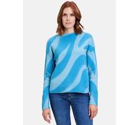 Strickpullover BETTY&CO "Betty & Co mit Jacquard" Gr. 38, blau (blau, blau) Damen Pullover (82461614-38) blau, blau