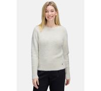 Strickpullover BETTY & CO "Damen Strickpullover mit V-Ausschnitt", Damen, Gr. 40, cream, Strick, Obermaterial: 40% Polyamid, 30% Baumwolle, 20% Polyacryl, 10% Polyester., figurumspielend normal, Rundh