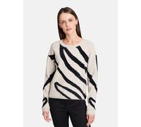 Strickpullover BETTY & CO "Betty Co mit Jacquard" Gr. 38, beige (nature, schwarz) Damen Pullover (24286761-38) nature, schwarz