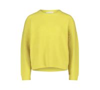 Strickpullover BETTY & CO "Damen mit Rundhalsausschnitt", Damen, Gr. 42, neon gelb, Strick, Obermaterial: 60% Polyacryl, 31% Polyester, 6% Wolle, 3% Elasthan, oversize normal, Rundhals, Pullover Stric