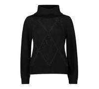 Strickpullover BETTY & CO "Damen mit Kragen", Damen, Gr. 42, schwarz, Strick, Obermaterial: 48% Polyamid, 46% Polyacryl, 4% Wolle, 2% Polyester, lässig geschnitten normal, Pullover Strickpullover (579