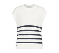Betty & Co - Strickpullunder weiß/dunkelblau - Gr. - M