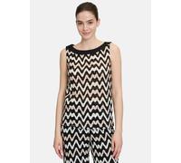 Betty & Co - Strukturshirt schwarz/braun - Gr. - S