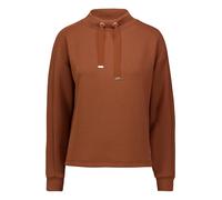 Sweatshirt BETTY & CO "Damen mit Stehkragen", Damen, Gr. 38, braun, Steppware, Obermaterial: 47% Modal, 47% Polyester, 6% Elasthan, lässig geschnitten normal, Sweatshirts Sweatshirt (72688318-38) brau