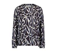 Betty & Co - Sweatshirt mit Muster grau - Gr. - 36