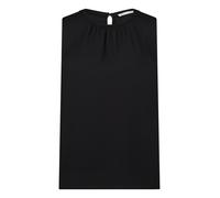 Betty & Co Damen Blusenshirt mit Webbesatz L, Schwarz