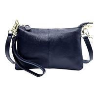 Beurlike Geldbörse aus Leder mit Handgelenk, Clutch, für Damen, kleine Umhängetaschen, Marineblau, Umhängetasche