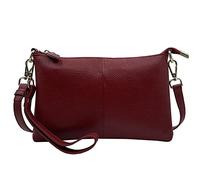 Beurlike Geldbörse aus Leder mit Handgelenk, Clutch, für Damen, kleine Umhängetaschen, Weinrot, modisch