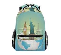BEUSS Freiheitsturm Ben Studentenrucksack Kinderrucksack Büchertasche Schülerrucksack mit Laptop Rucksäcke für die Reise Teen Mädchen Jungs