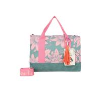 Beuteltasche FRITZI AUS PREUSSEN "Fritzi x Frida Kahlo", Damen, Gr. B/H/T: 40cm x 29,5cm x 14cm onesize, grün, 55% Baumwolle, 45% Polyester, gemustert, Taschen Beuteltasche, mit Blumenprint (72823363-