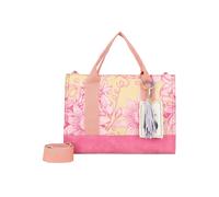 Beuteltasche FRITZI AUS PREUSSEN "Fritzi x Frida Kahlo", Damen, Gr. B/H/T: 40cm x 29,5cm x 14cm onesize, sunny, 55% Baumwolle, 45% Polyester, gemustert, Taschen Beuteltasche, mit Blumenprint (72520246