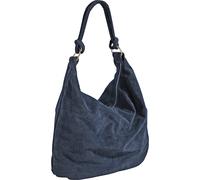 Beuteltasche HEINE, Damen, Gr. B/H/T: 39cm x 49cm x 2cm, blau, Leder, unifarben, Taschen Beuteltasche (35858934-0) blau