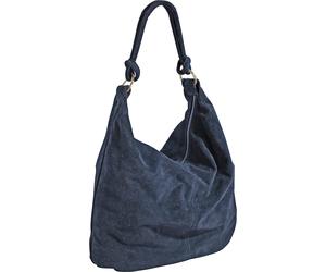 Beuteltasche HEINE, Damen, Gr. B/H/T: 39cm x 49cm x 2cm, blau, Leder, unifarben, Taschen Beuteltasche (35858934-0) blau