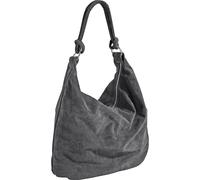 Beuteltasche HEINE, Damen, Gr. B/H/T: 39cm x 49cm x 2cm, grau, Leder, unifarben, Taschen Beuteltasche (44629331-0) grau