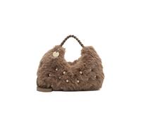 Beuteltasche TAMARIS "Beutel TAS Marla", Damen, Gr. B/H/T: 42cm x 30cm x 12cm, grau (taupe 900), Polyester, Taschen Beuteltasche (49842705-0) taupe 900