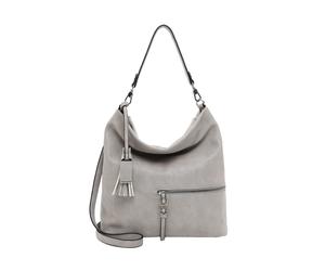 Beuteltasche TAMARIS "Beutel TAS Nele", Damen, Gr. B/H/T: 37cm x 33cm x 14cm 0, grau (lightgrau 810), Polyester, Taschen Beuteltasche (38769459-0) lightgrau 810