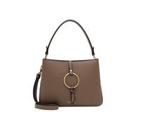 Beuteltasche TAMARIS "TAS Maischa", Damen, Gr. B/H/T: 30cm x 24cm x 6cm onesize, braun (taupe 900), Kunstfaser, Taschen Beuteltasche, Logo Prägung (51618747-0) taupe 900