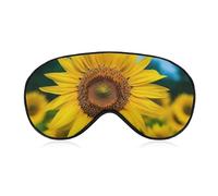 Beutiful Sonnenblumen-Augenmaske, seitliche Schlafmaske, leichte Augenbinde, Schlafmaske, Nasenpolster und Gummiband für Kinder, Frauen und Männer