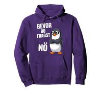 Bevor du fragst Nein Pullover Hoodie, Unisex für Erwachsene, Violett, XXL